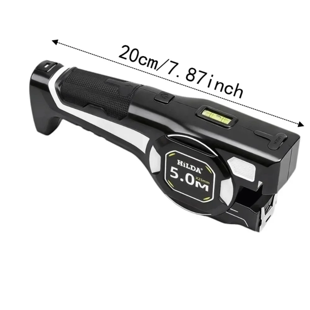 Sturdy Construction Laser Tape Measure Retractable Backlit Digital Display Laser Rangefinder Green Laser Level Rechargeable