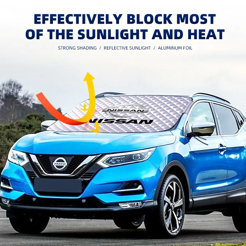 Car Windshield Sunshades Extra Thick Snow Ice Cover Protection For Nissan Qashqai X-Trail Tiida TIIDA Juke Leaf Altima Patrol