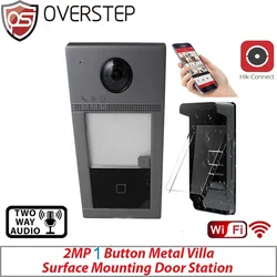 Mutil language Wifi 1 pulsante Metal Villa Door Station POE lettore di schede Mifare interno 2MP videocitofono Wifi DS-KV8113-WME1(C)