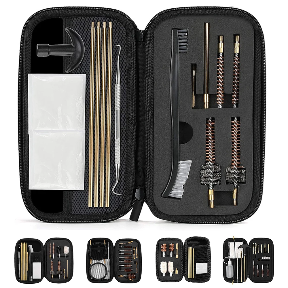 Tactical Gun Cleaning Kit Weapon Cleaning Kit Rifle Cleaning Tools Hunting Airsoft Accessories for .223 .30 .22 .38 .45 12GA