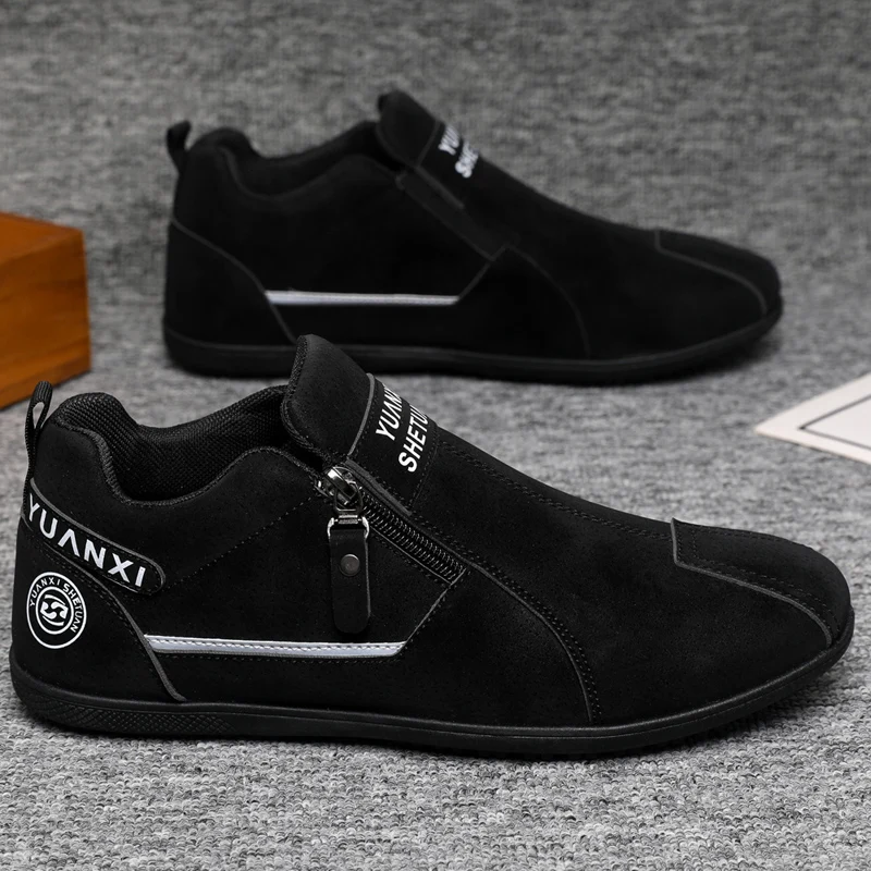 

Fashion Zipper Versatile Men Outdoor Climbing Shoes Mens Casual Labor Shoes Non Slip Wear-resistant Sneakers Zapatos Para Hombre