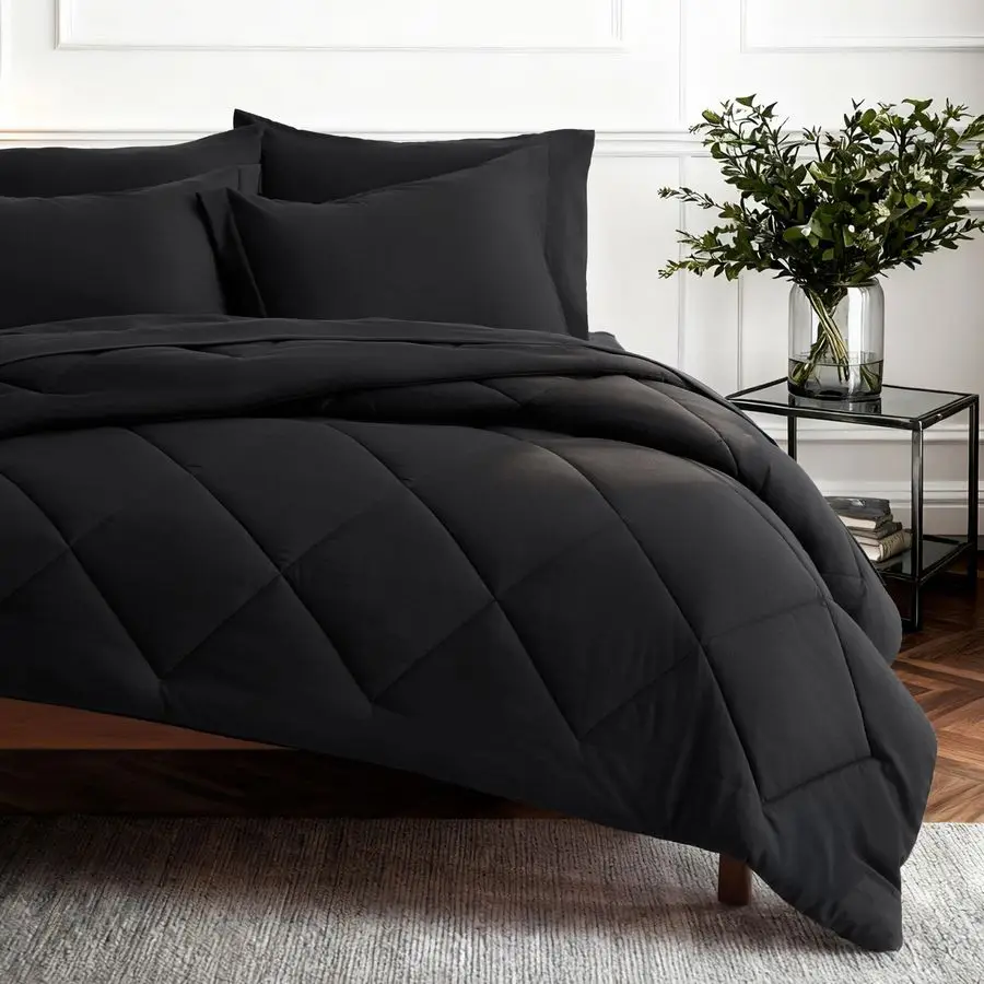 

7 Pieces Queen Comforter Set Premium Series, Hotel Luxury Soft Bed in a Bag, Goose Down Alternative, Safe for Sensitive Skin Bed