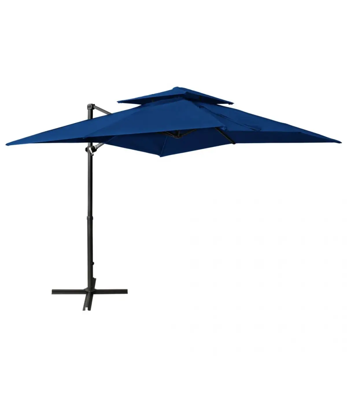 250x250 cm azure blue double lid overwater umbrella