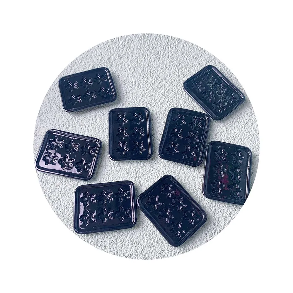 لوحة صينية خبز على شكل قلب أسود، بيت دمية مصغر، صواني خبز فارغة للمطبخ، مورد الحفلات، 5 × 30 × 40 مم #2