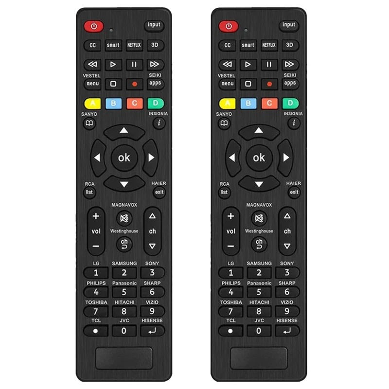 Universal TV Remote Replacement Accessories Kit Compatible For Magnavox RCA JVC TCL Westinghouse For  Panasonic And More