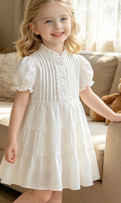 Girls Princess Skirt Summer Dress New Childrens Clothing Fashion Small and Medium Childrens Temperament Dress