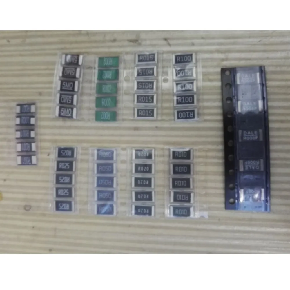 10 kindsX5pcs=50pcs R001 R002 R005 R008 R010 R015 R020 R025 R050 R100 Alloy Resistance kit 2512 SMD Resistor Samples