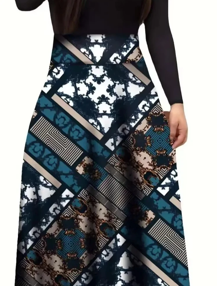 Robes longues assorties aux couleurs de fleurs européennes et américaines, vêtements pour femmes, offre spéciale d'automne