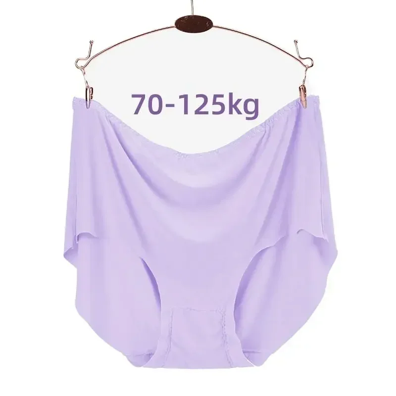 4pcs Women Plus Size Panties summer ice silk High Waist Ultrathin Breathable boyShort Sexy soft Underwear 55-125kg Extra Large