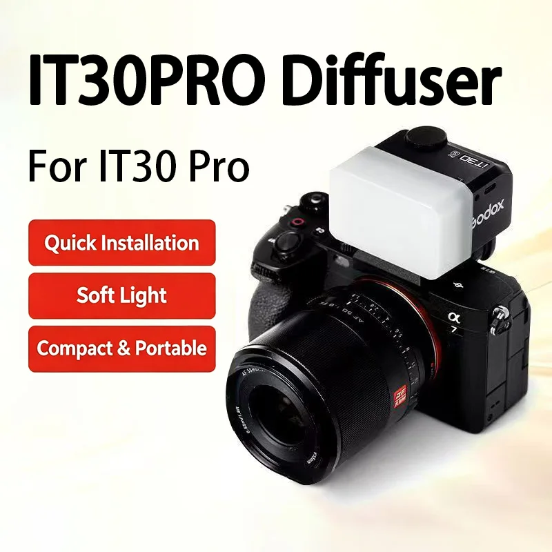 Camera Flash Accessories Portable Soft Diffuser Box Cover For Godox iT30Pro TTL Mini On‑Camera Speedlite Light Modifier
