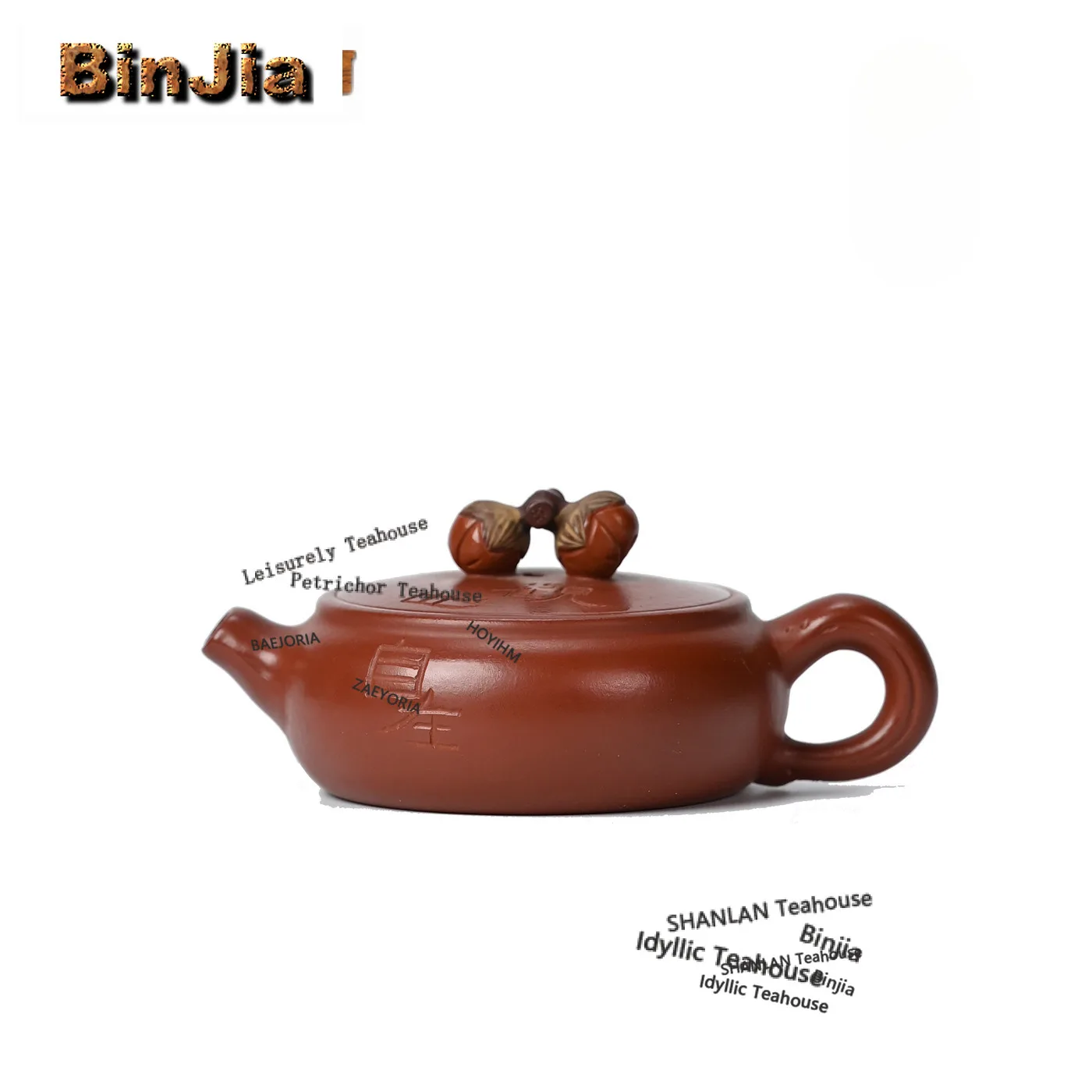 BAEJORIA 120ML Boutique Yixing Purple Clay Teapots Handmade Engraved Persimmon Pot Raw Ore Dahongpao Mud Kettle Zisha Tea Set