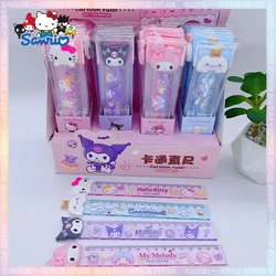 48pcs Sanrio Cartoon Ruler Transparent Rulers 15cm Measuring Drawing Tools Kuromi Stationery School Supplies For Students