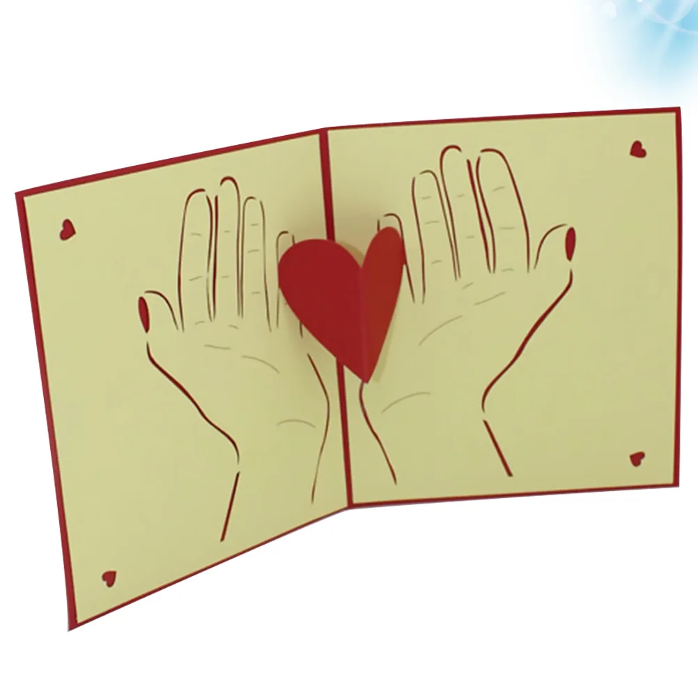 

3D-открытка на День матери, вырезанная из бумаги, с сердечками, для праздника, дня рождения, благословения, яркая, глянцевая, ручной работы, декоративная, для женщин