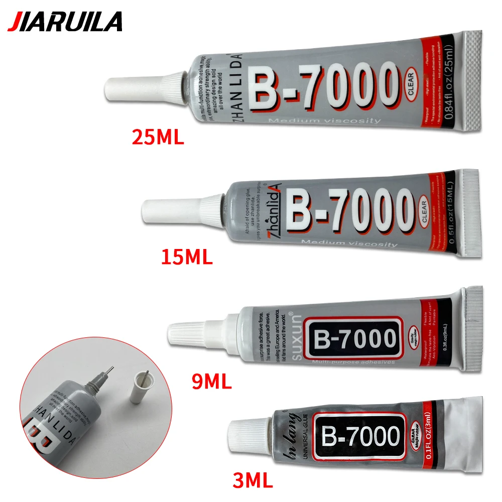 3/9/15/25/50 мл прозрачный клей для ремонта дисплея мобильного телефона ткань ЖК-сенсорный экран ювелирные изделия стразы кристалл B-7000 клей B7000