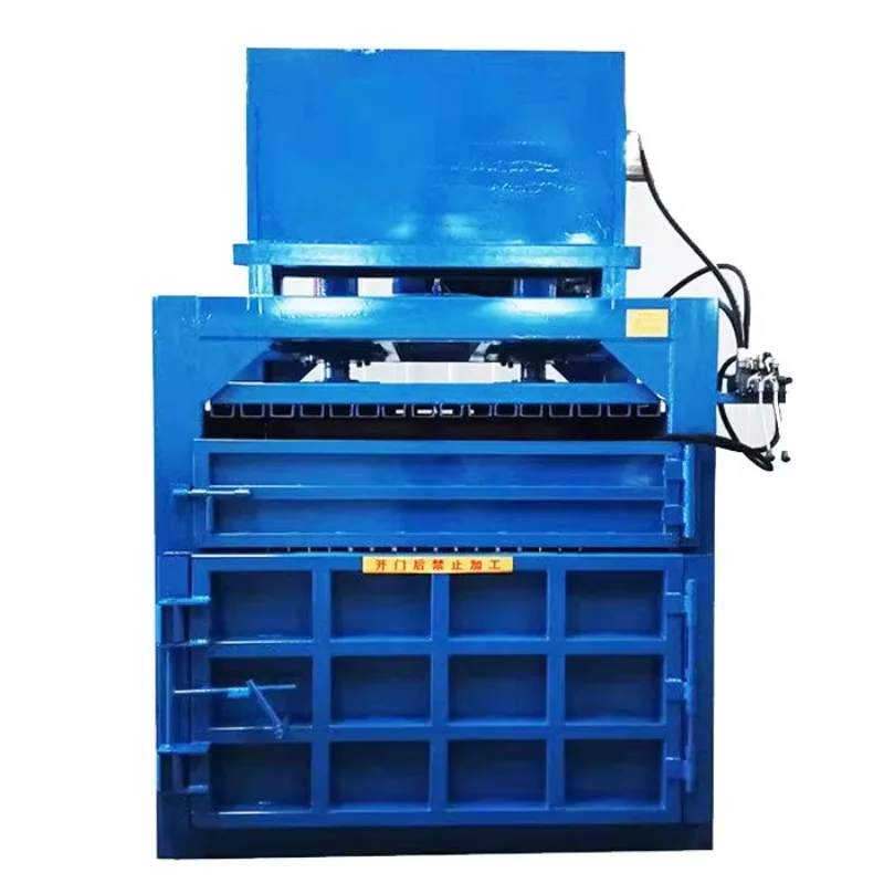 Vertical Baler Compactor Machine Hydraulic Press for Paper Plastic Can Textile Waste Disposal System