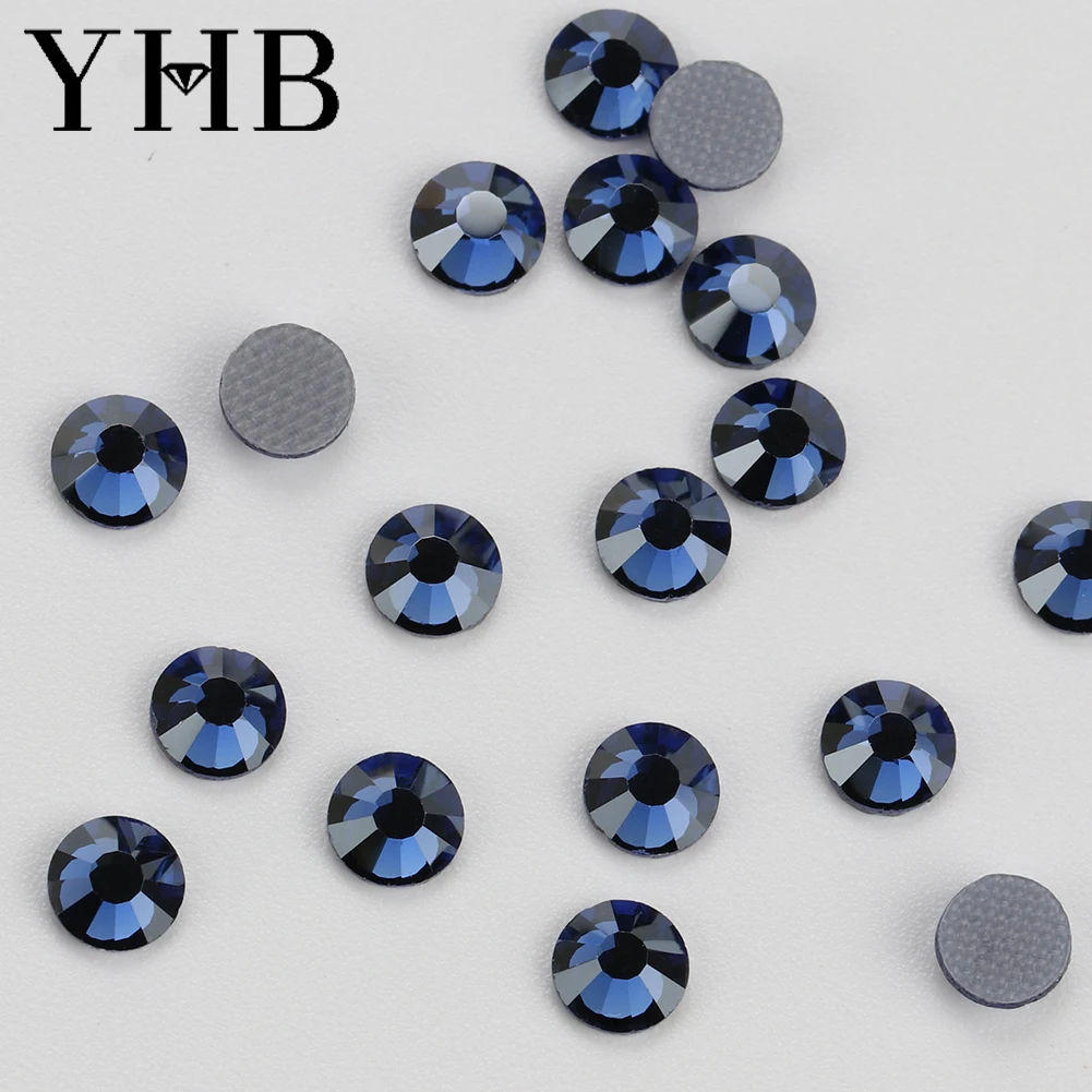 YHB-Satin Crystal Electroplating Flatback Hotfix Rhinestones, Shoes, Bags, Garment Decoration, DIY, High Quality, 107-129STA