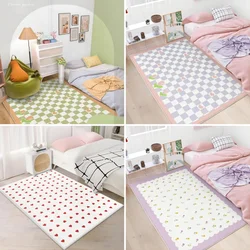 Checkerboard Carpet for Living Room Bedroom Decoration Non-slip Home Office Floor Mat Coffee Table Lounge Area Rugs Kitchen Rug
