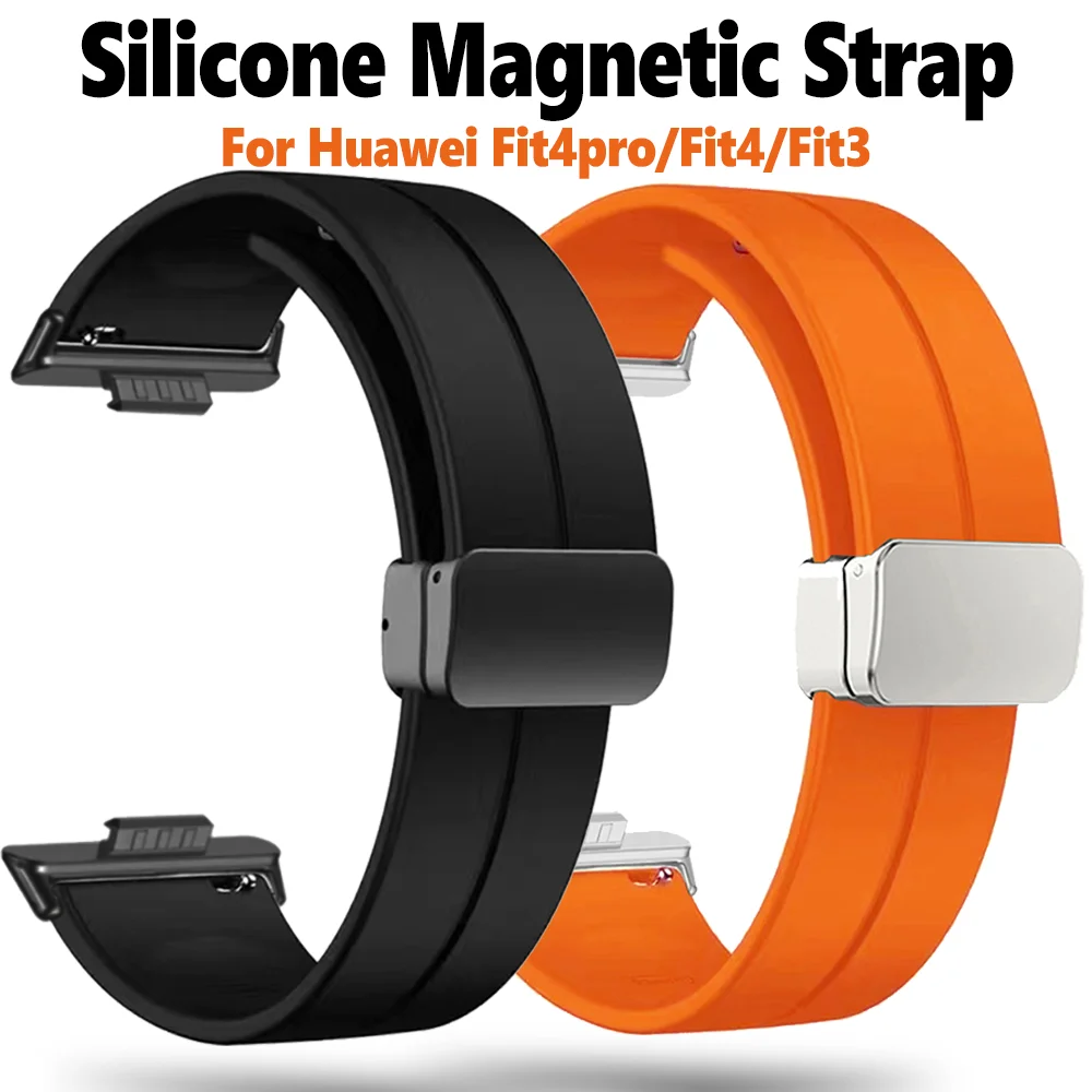 Bracciale in silicone morbido per Huawei Watch Fit 4 Pro Band Correa Bracciale ad anello magnetico per Huawei Fit 3 Fit 4 Accessori sostituiti