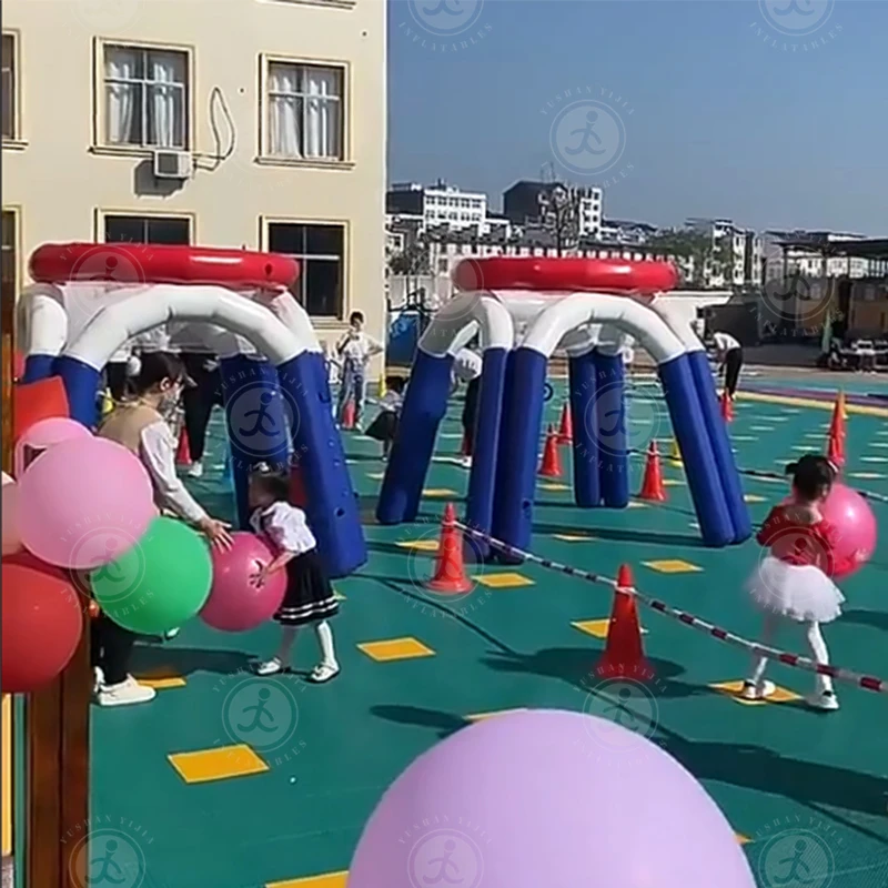 

Outdoor Team Building Games Monster Basketball Inflatable Ball With Huge Basketball Hoop Inflatable Interactive Game for Ki