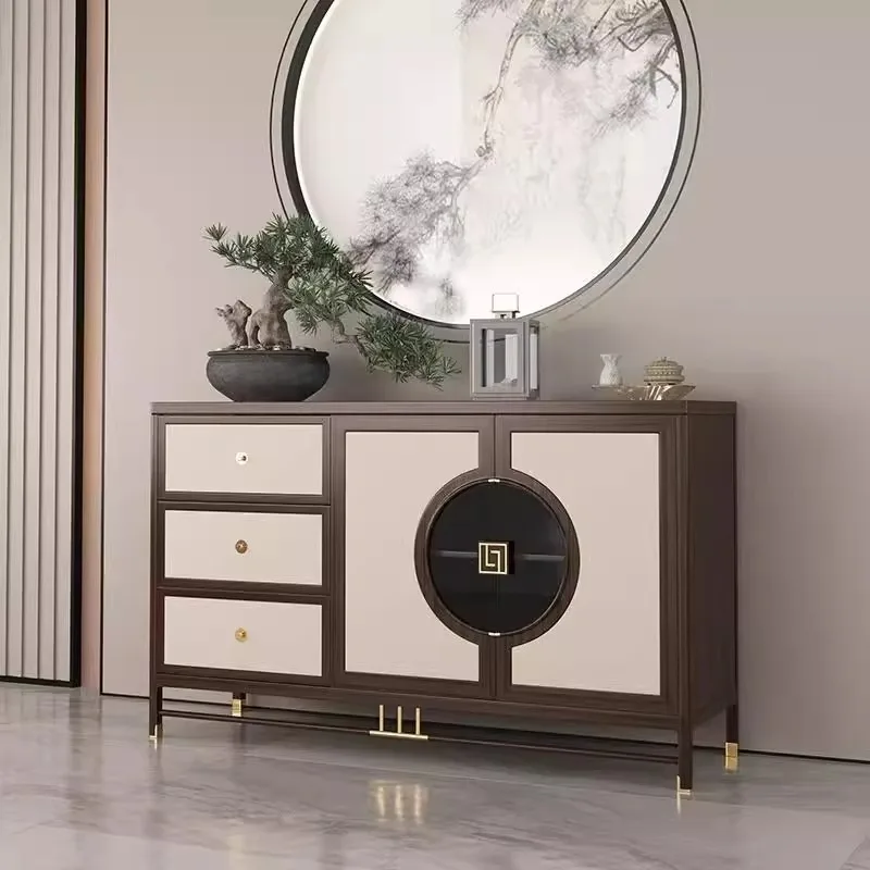 عرض غرفة النوم خزائن غرفة المعيشة خزائن عتيقة ريفية صالون خزائن غرفة المعيشة طاولة تخزين أثاث فيترينا للمنزل #3