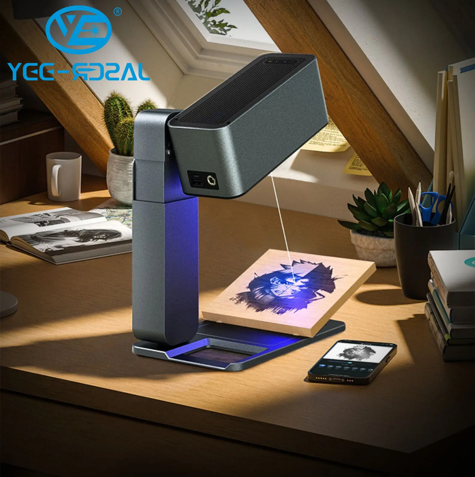 DIY Laser Engraver Mini Portable Foldable Metal/Acrylic Cutter Autofocus Wood Laser Engraving Machine For Christmas Gift