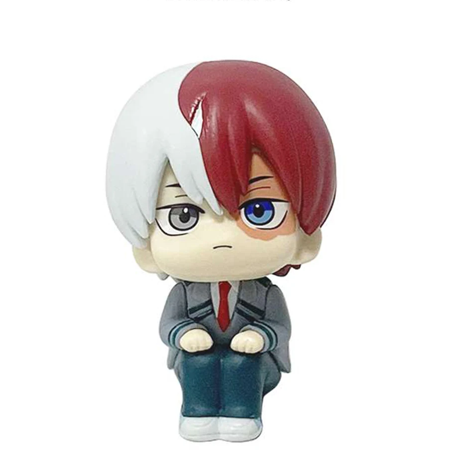 My Hero Academia Izuku Midoriya Katsuki Bakugo Todoroki Shoto q-version 4pcs PVC Figures Model Anime Cartoon Model Toy Gifts view 4
