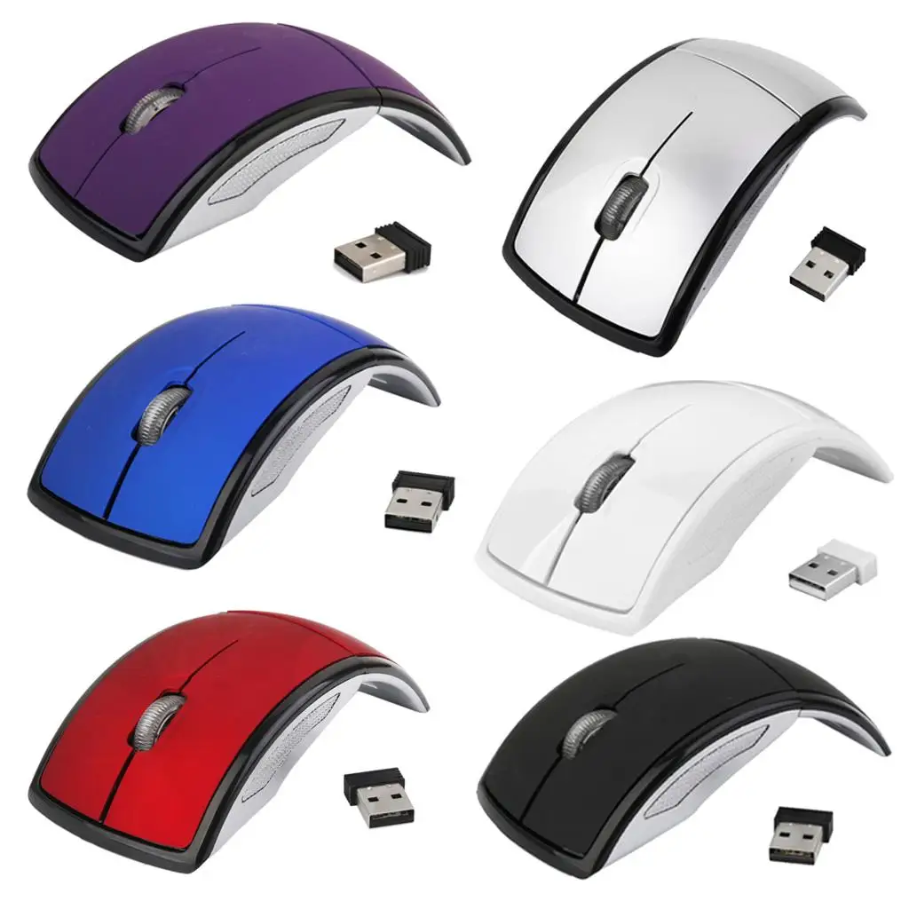 

Foldable Wireless Optical Mouse Mini Size Lightweight Design for Laptop Notebook Office Gaming