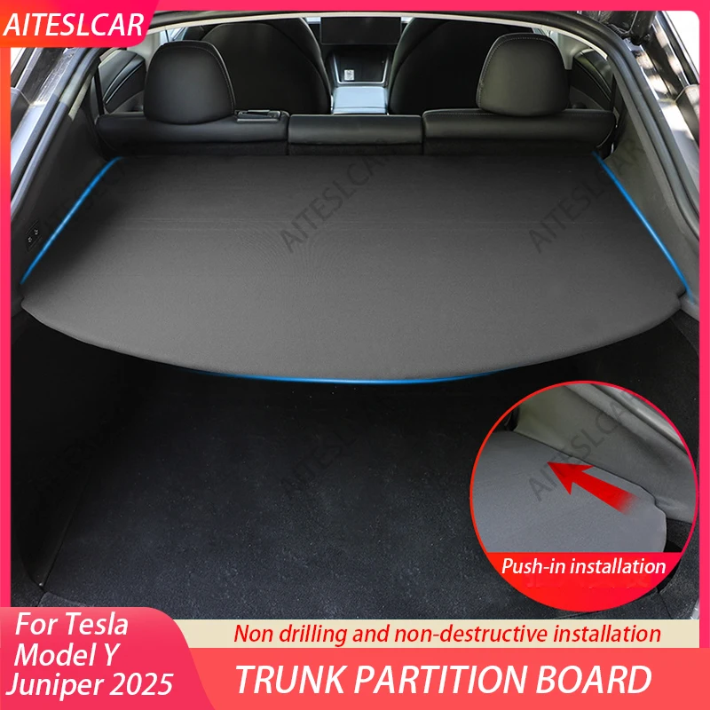 

Для Tesla Model Y Juniper Launch 2025 задняя крышка багажника, выдвижная перегородка, багажник, защитная штора, аксессуары