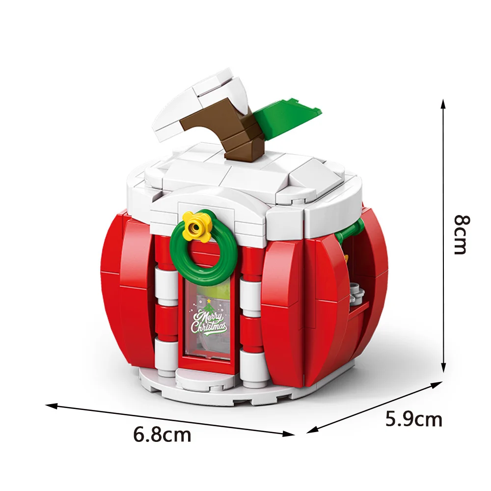 Natale Babbo Natale Casa di neve Pupazzo di neve Casa Building Blocks Mattoni Decorazione fai da te Ornamento da tavolo Giocattoli per bambini