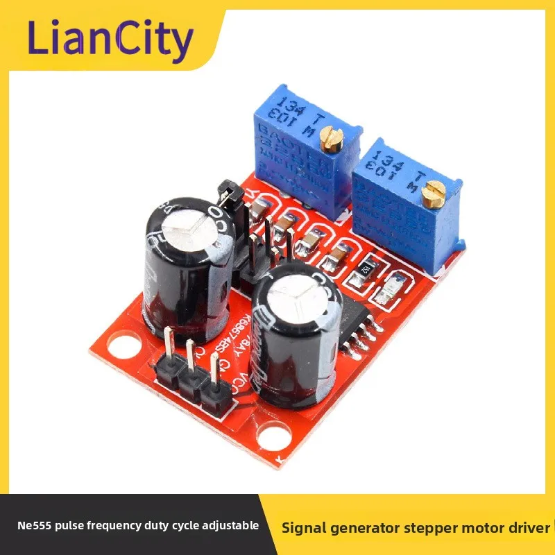 

NE555Pulse Frequency Duty Cycle Adjustable Module Square Wave Rectangular Wave Signal Generator Stepper Motor Drive
