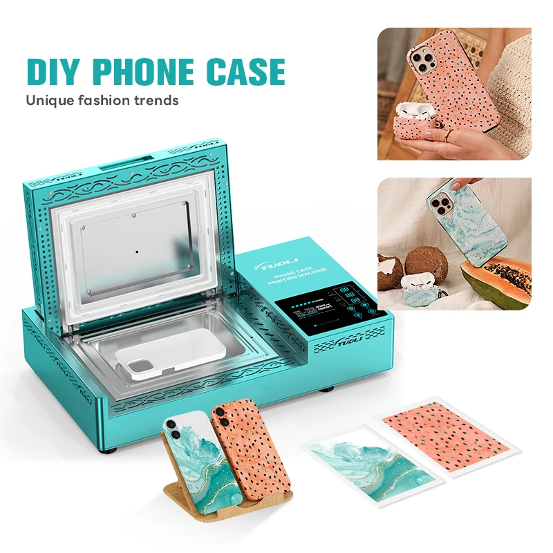 

TuoLi DIY 3D Mobile Cover Making Printer Blank Sublimation Vaccum Heat Press Machine to Customize i Phone Case