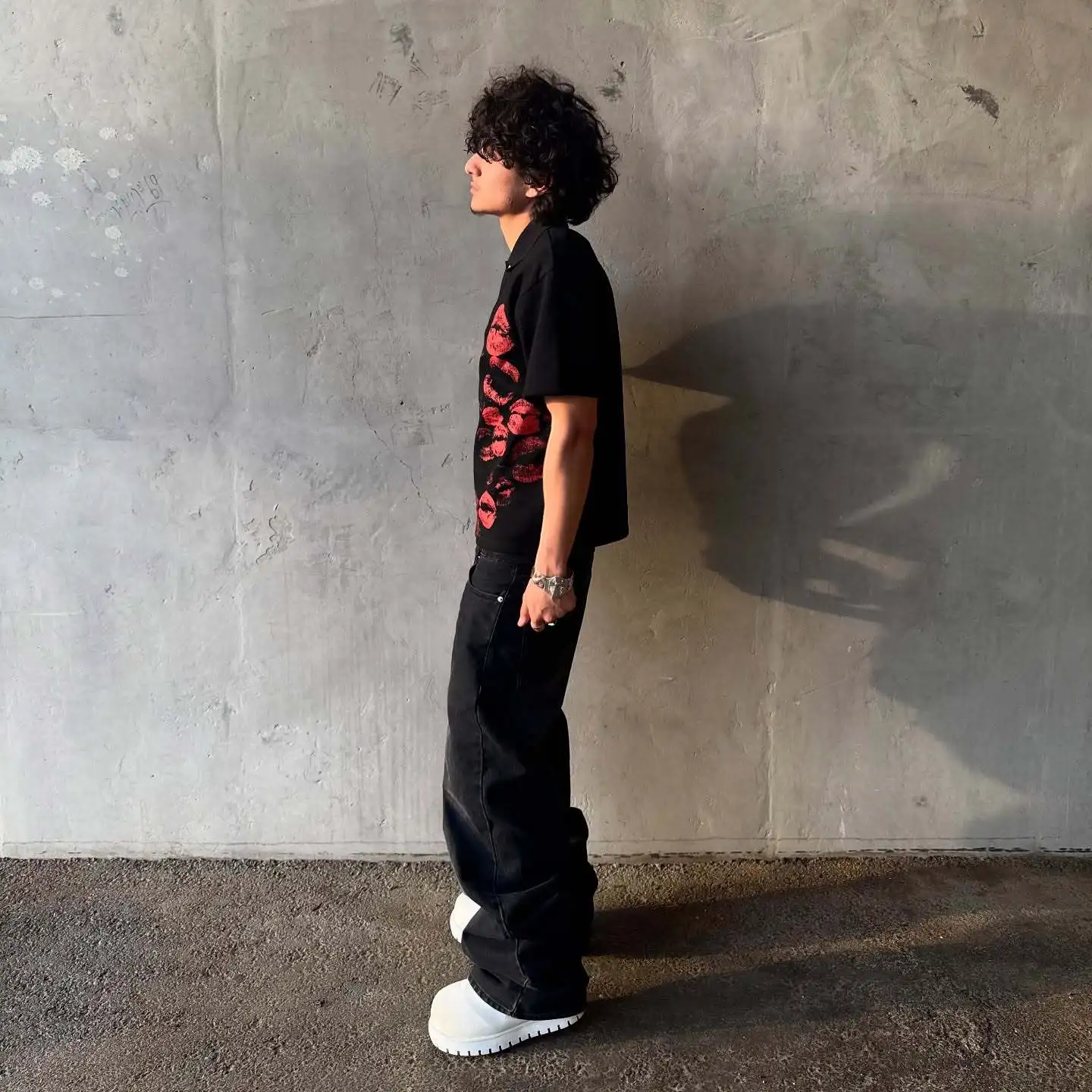 European and American loose winter star embroidery print pattern men's and women's winter heavyweight hoodies