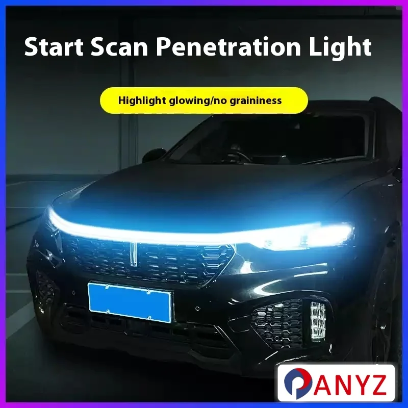 FOR Lada 2115 niva Vesta XRAY XCODE Granta LED Daytime Running Light Scan Starting Car Hood DRL Guide Decorative Ambient Lamp12V