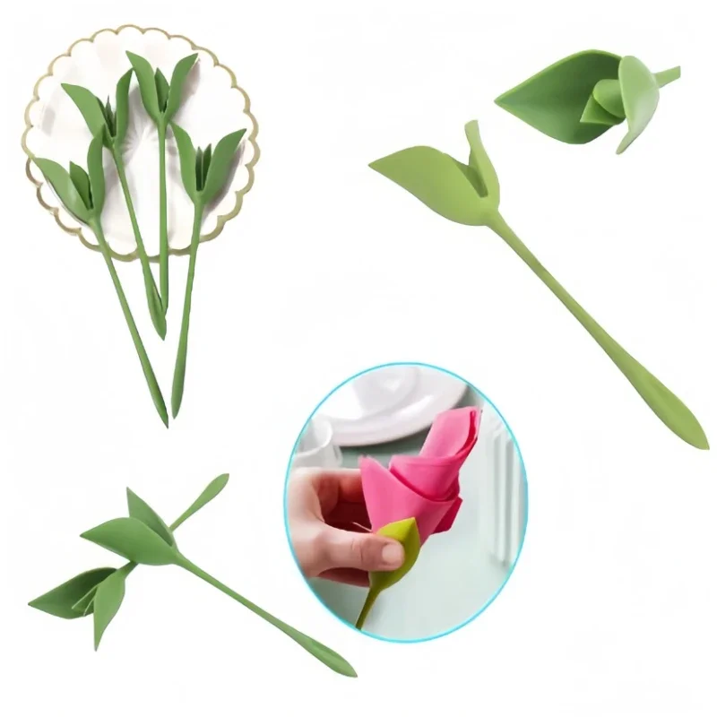 2/4/8PCS New Rose Napkin Flower Folding Stick Tool, Paper Napkin Flower Maker, Creative Table Setting Decorative Rolling Tool