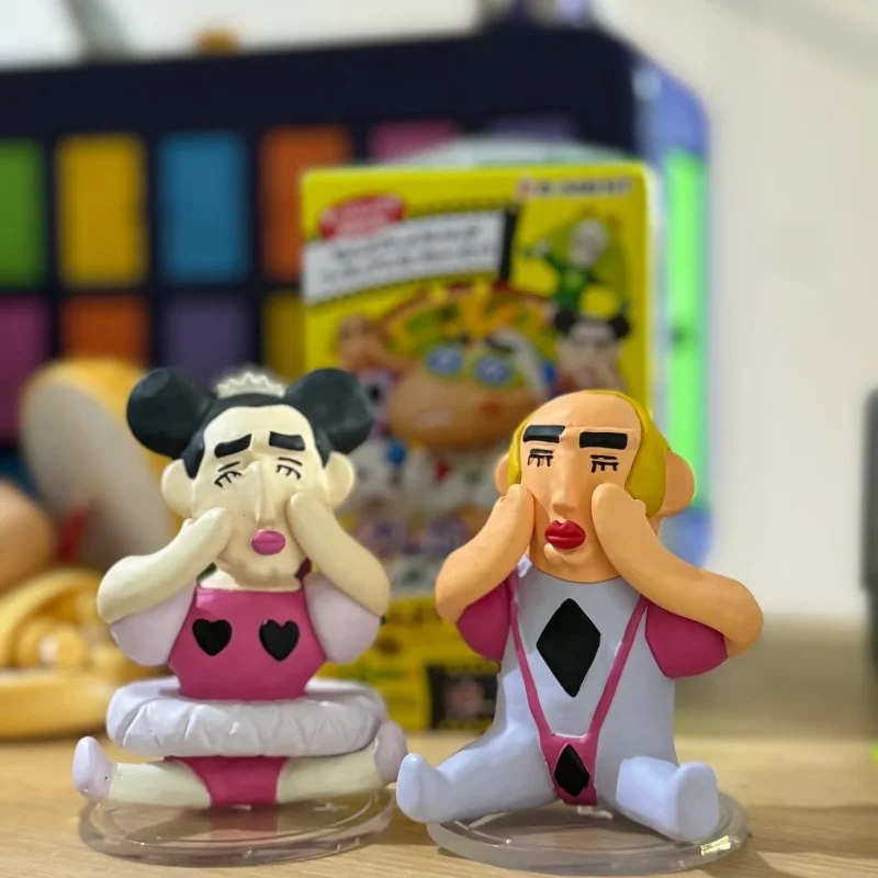 RE-MENT Crayon Shin Chan argile art collection mignon Mini scène série Anime Figure poupée modèle jouets boîte aveugle recueillir ornements