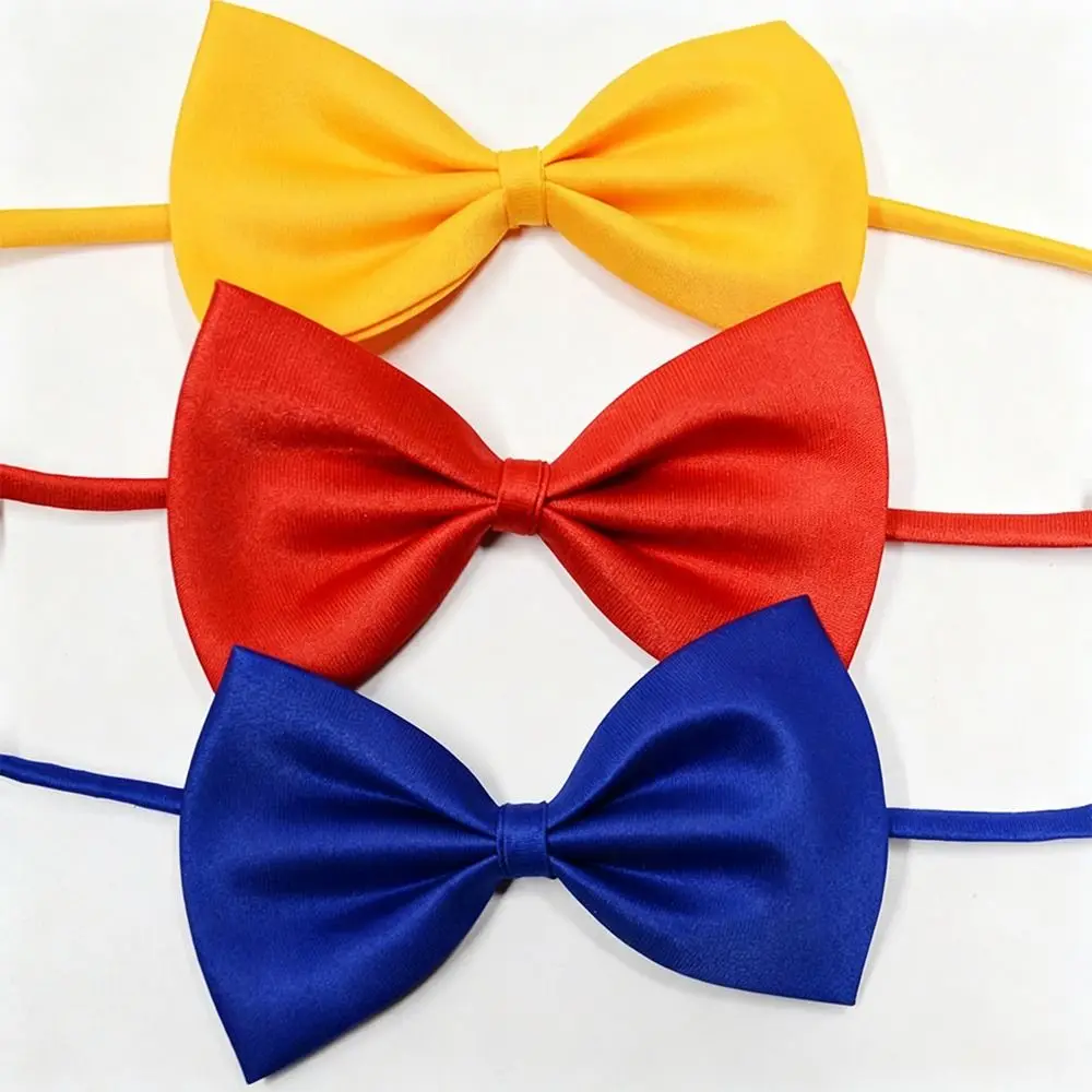 Fashion Cute Children Bow Tie Pre-Tied Solid Color Bowknot Bow Tie Adjustable Baby Bow Tie Boys Girls