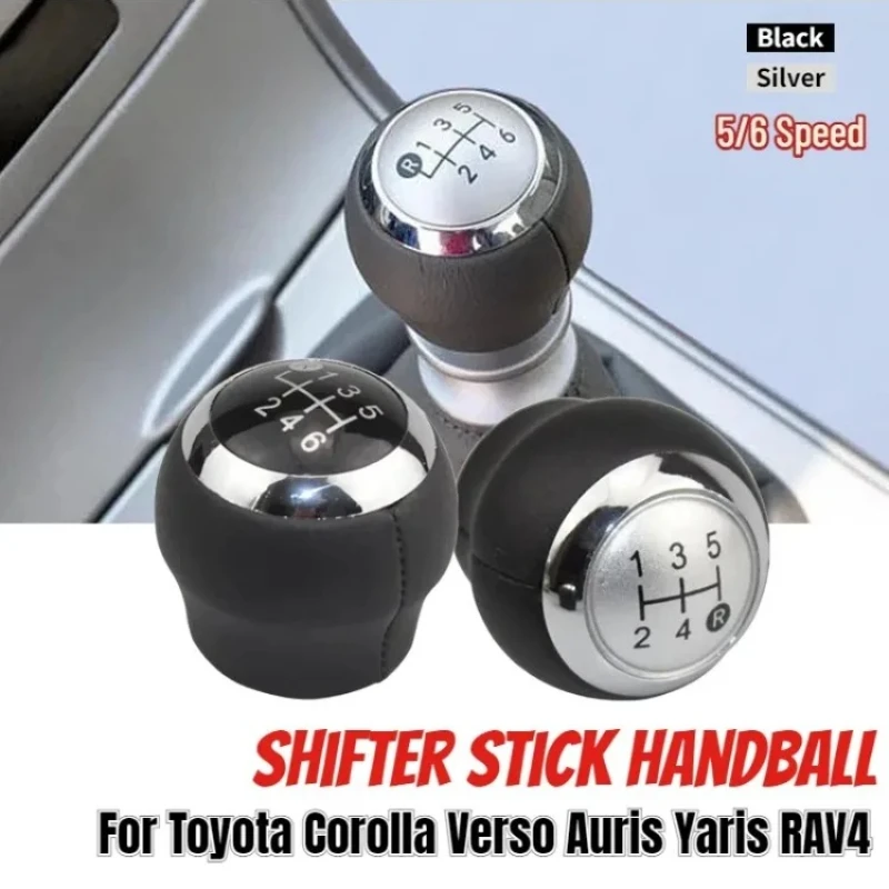 

Car Gear Shift Lever Knob for Toyota Corolla Verso Auris Yaris RAV4 5/6 Speed Accessories Compatible with 2007-2013 Models