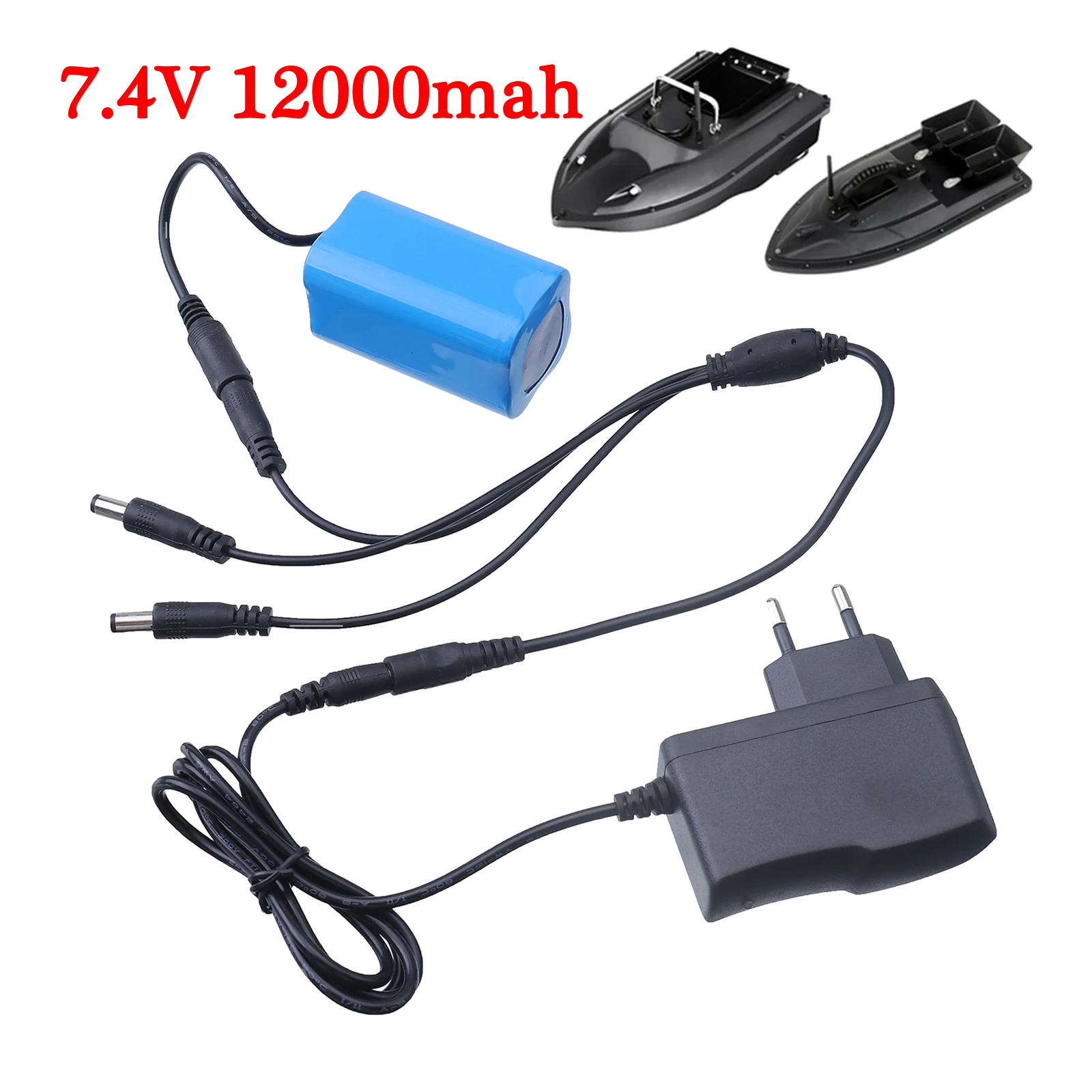 Lipo Battery For T188 T888 2011-5 Remote Control Fish Finder Fishing Bait Boat Spare Parts RC toys Accessories 2S 7.4V 12000mAh