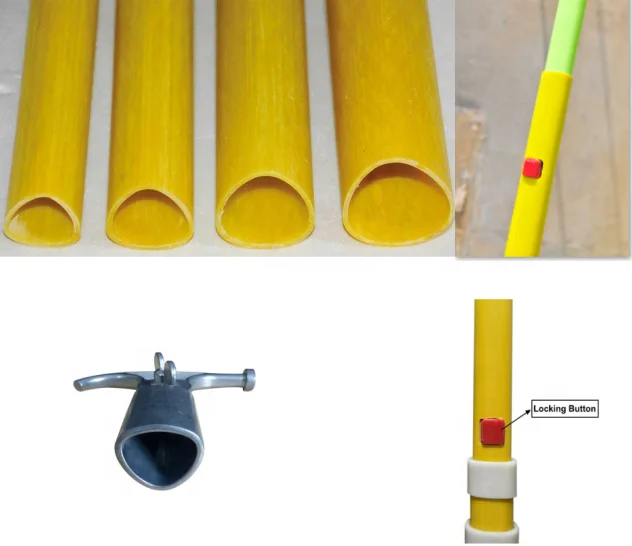 Electric Telescopic 5m Hot Stick with High Voltage Triangular Fiberglass Design