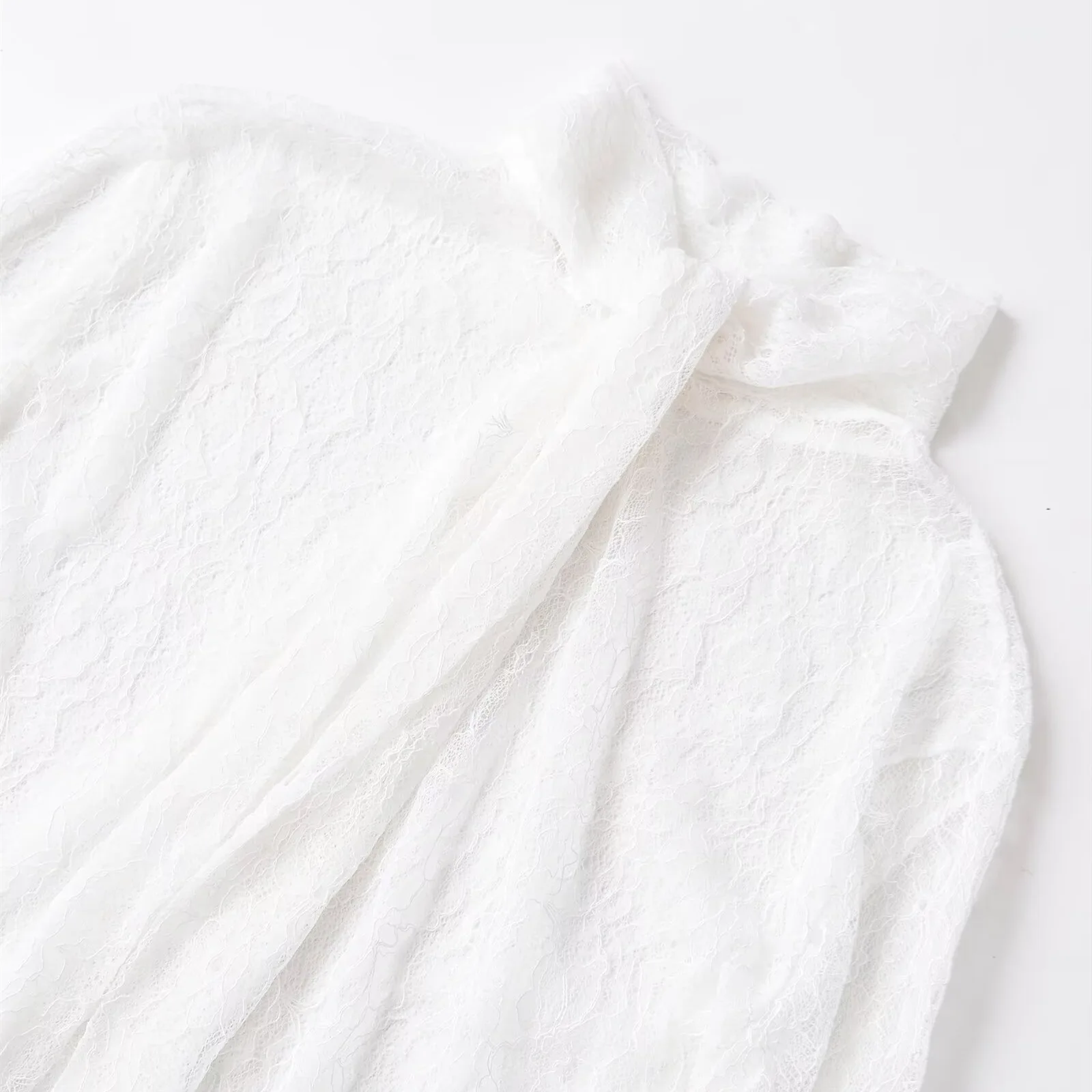 Primavera 2026 novo estilo hm mangas largas punk rendas retalhos camisa superior roupas femininas