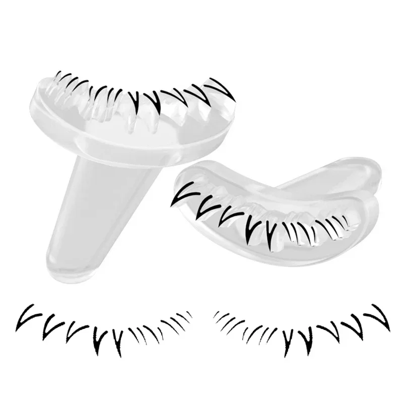 

4Pair Eyelash Stamps Tool Eye Makeup Stencils Tool DIY Lower Lashes Extensions Natural Look for Make Up Beginner False Eyelashes