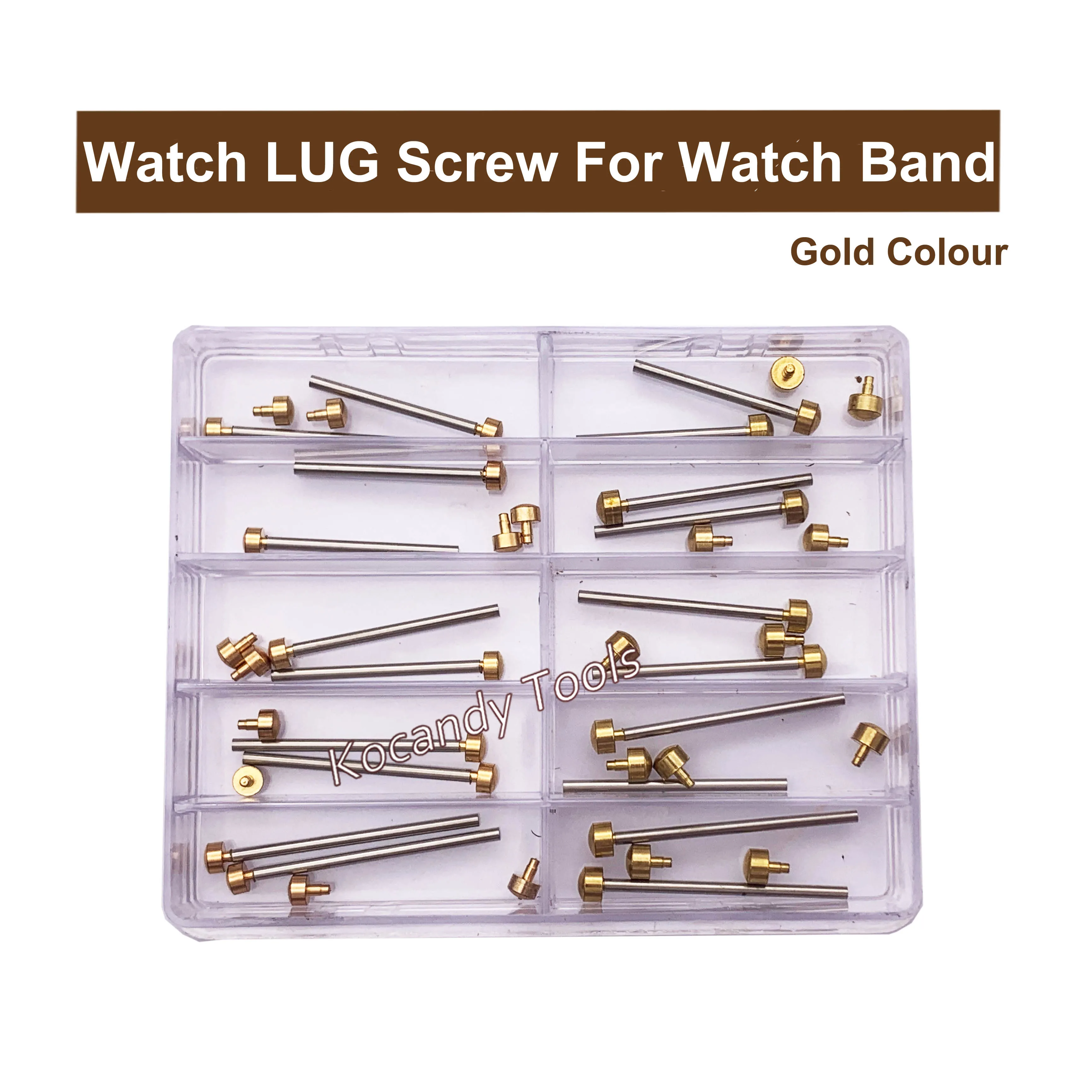 Black and  Gold colour Watch Band Screw Pins for Watchmaker Repair Parts Watch LUG Screw Set Big Size