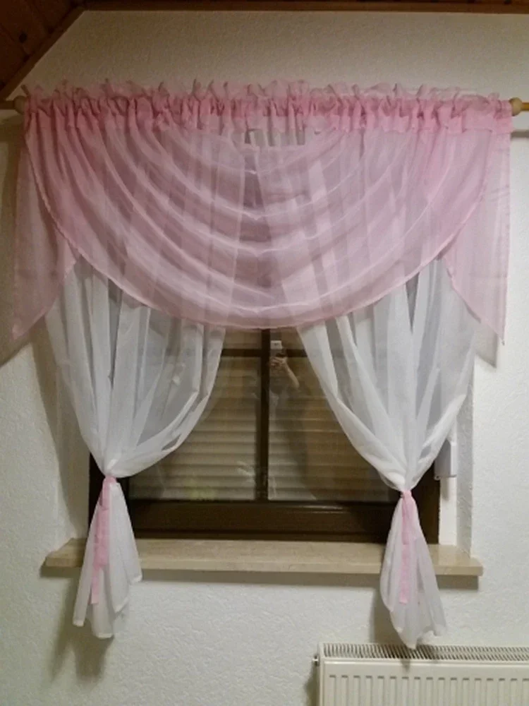 Valance Style Window Treatment Drape, Valance Curtain, Nice Sheer, Living Room, Home Decor, Adjustable width 130~160cm