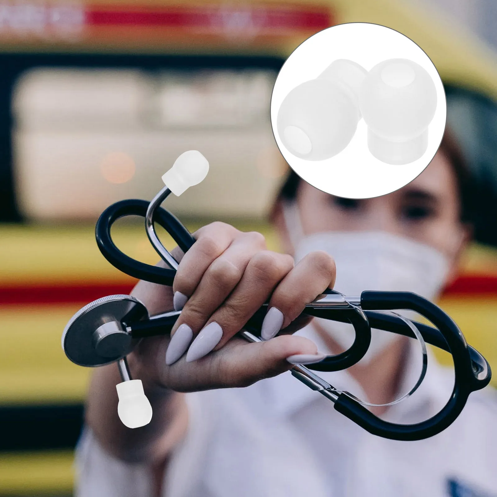 

1 Pair Stethoscope Ear Tips Replacement Silicone Universal Eartips Compatible With Most Stethoscopes Stethoscope Accessories