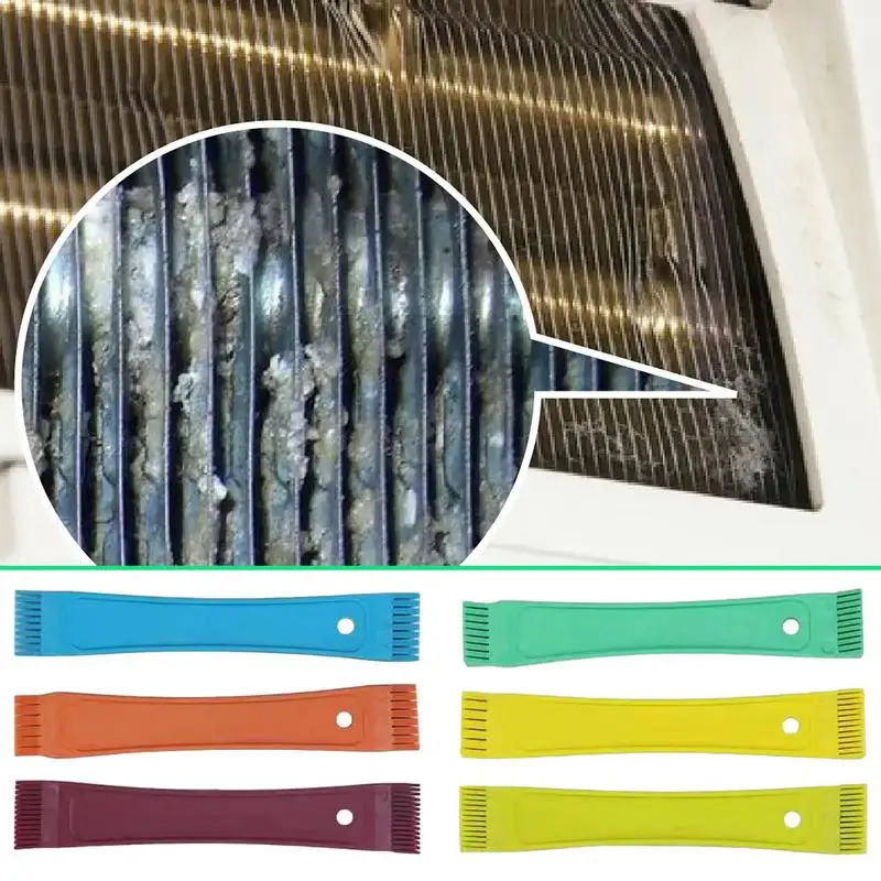 Air Conditioner Condenser Fin Comb Colored Straightener AC Radiator Cooler Straightener Cleaning Tools For Auto Cooling System