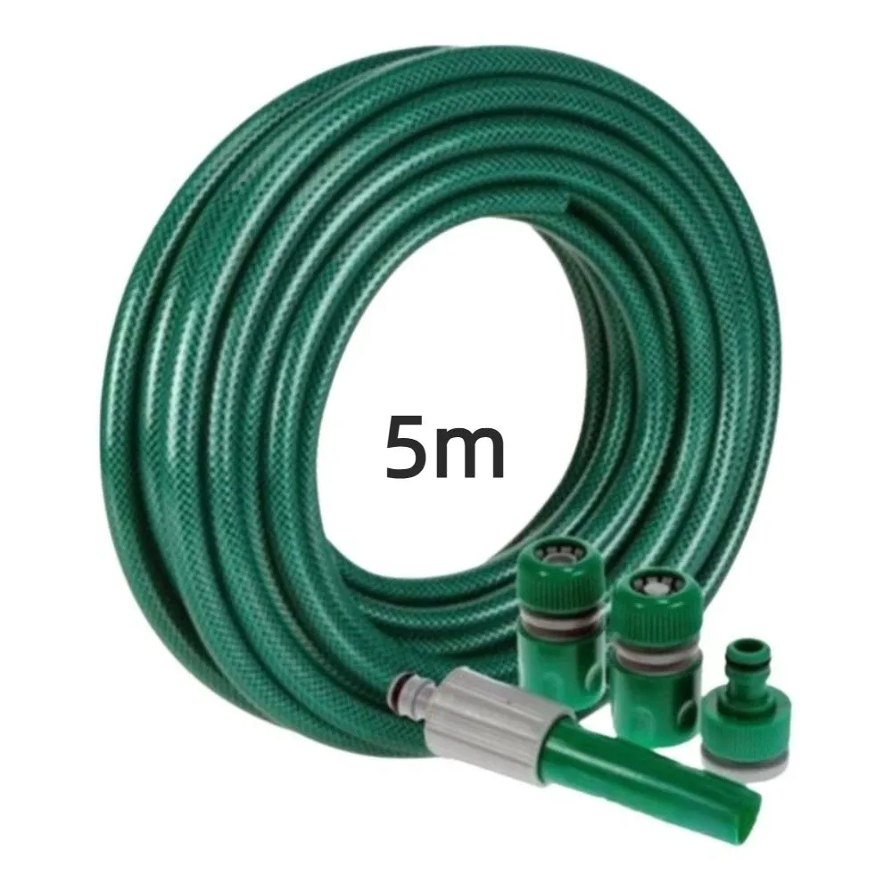 

5/10/15/20m Garden Hose Set ‌Memory Anti Crack Plastic Water Pipe with Nozzles PVC Sprinkler Soaker Hose Gardening&Cleaning