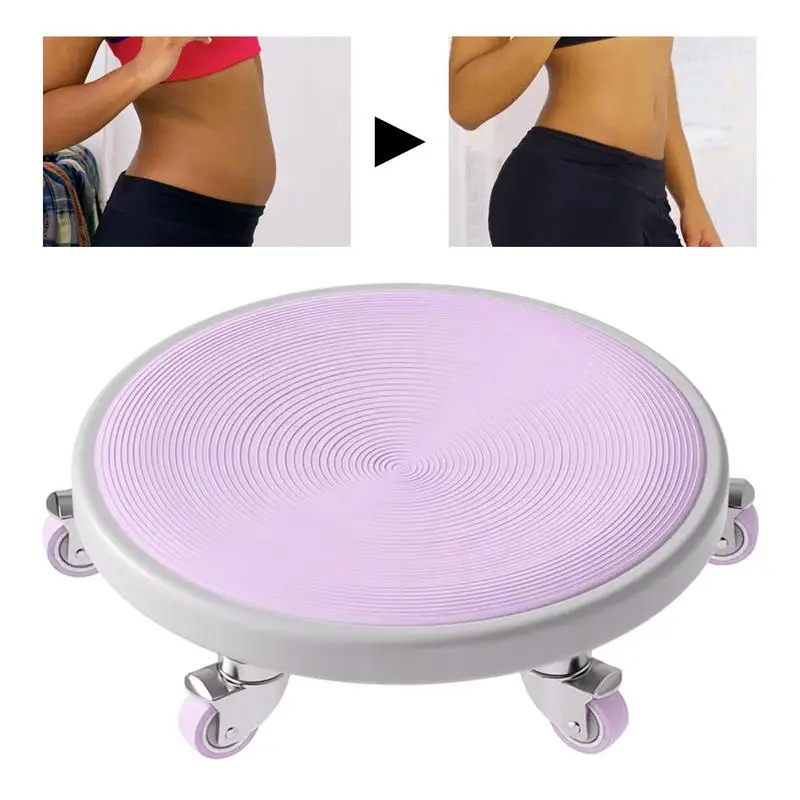 

Multi-functional Abdominal Muscle Disc Universal Low Noise 6 Wheels Sliding Board With Knee Mat Muscle Roller