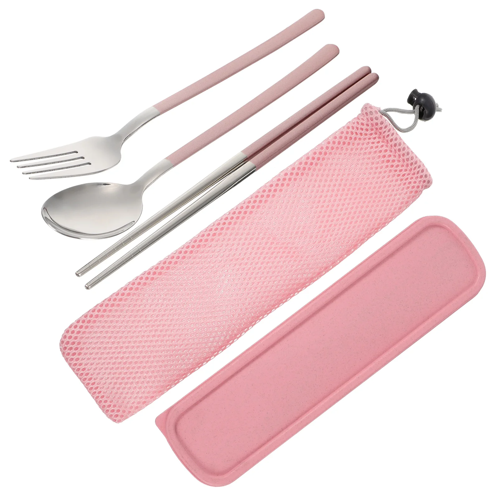 

1 set Portable Stainless Simple Cutlery Bag Tableware Set Camping Cutlery Organizer Silverware Compact Storage Travel