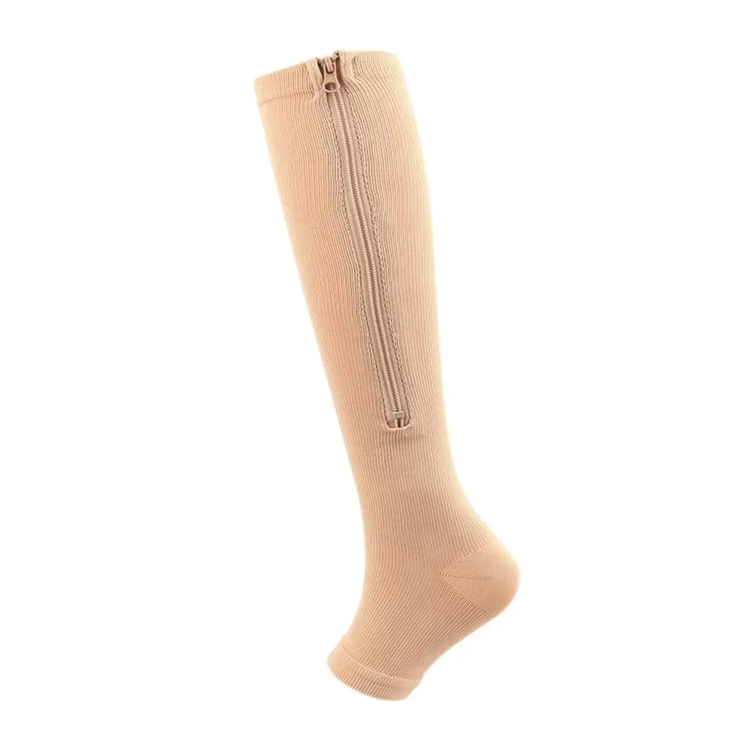 Zipper Open Toe Compression Socks Zipper Compression Socks Long Calf Compression Socks Venous Elastic Socks