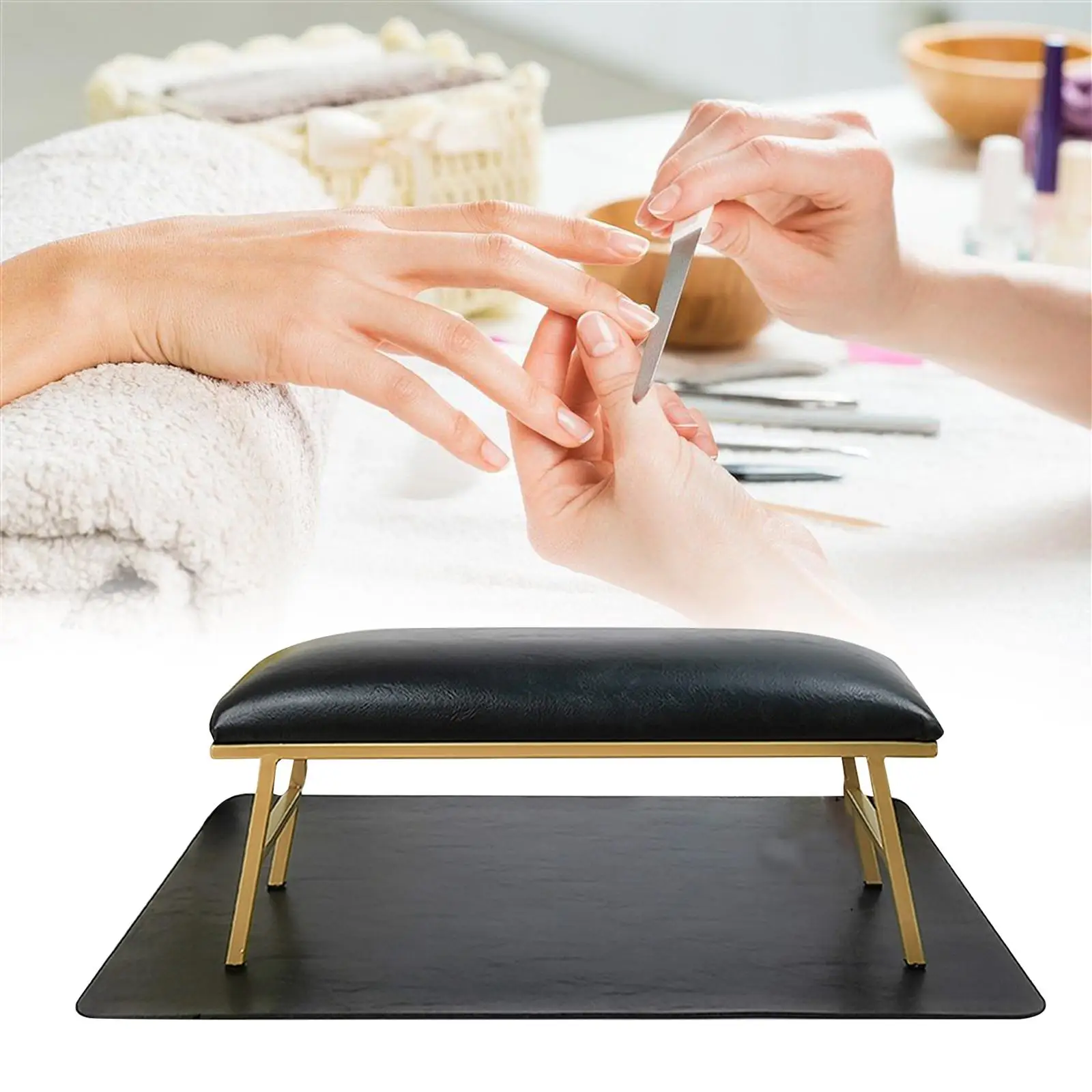 Nail Art Hand Pillow and Mat Accessories Arm Rest for Nails Nail Table Mat for Manicurist Salon Home Nail Art Nail Techs Use